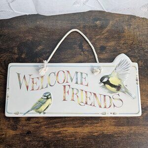 Vtg Hallmark Marjolein Bastin Nature's Sketchbook Birds Welcome Friends Ceramic